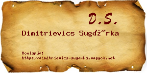 Dimitrievics Sugárka névjegykártya